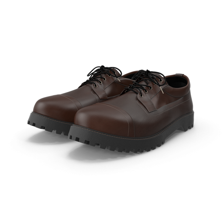 Men Leather Double Shoe