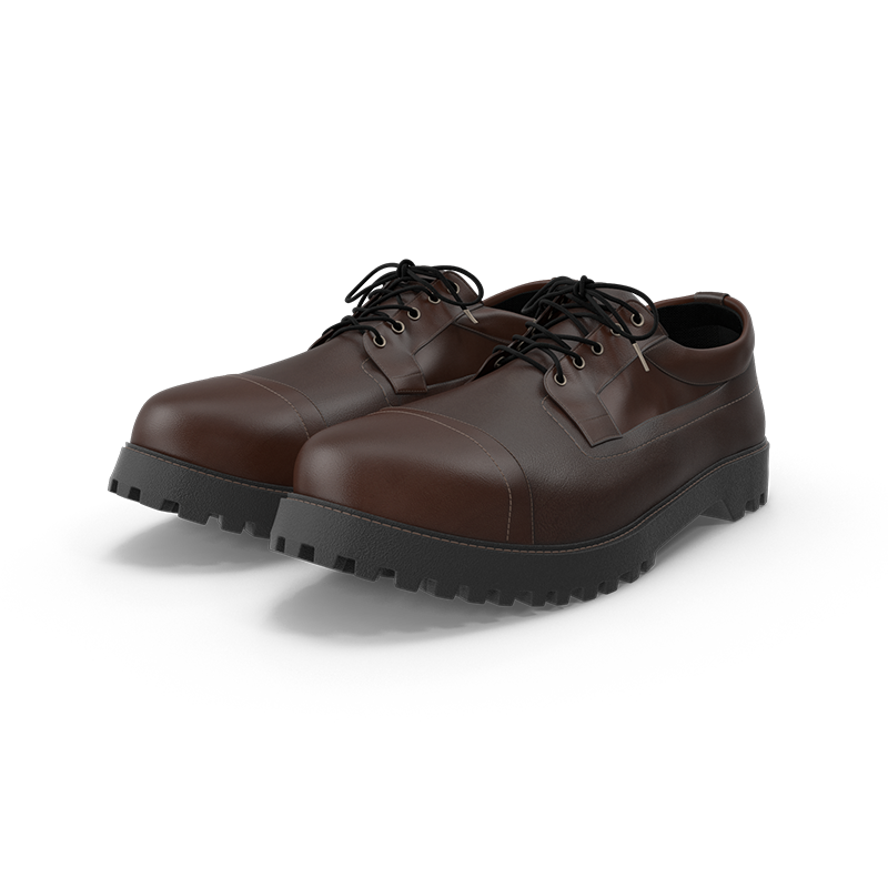 Men Leather Double Shoe