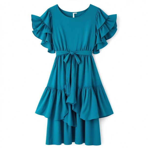 Midnight Sky Ruffle Dress - Image 2