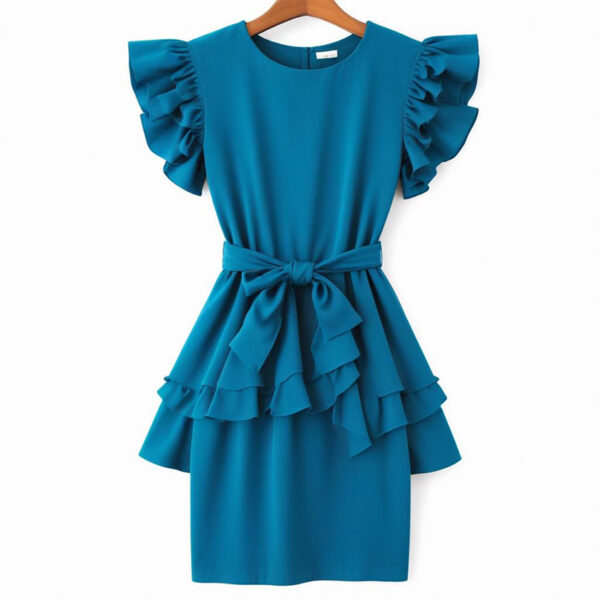 Midnight Sky Ruffle Dress - Image 3