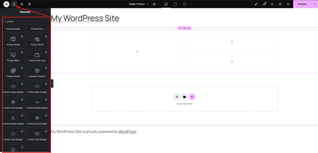 add widgets to your WooCommerce single product page.