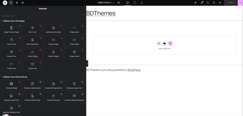 Create a single product page built from scratch