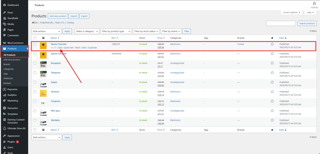 WooCommerce Product Title
