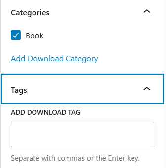 category of your products
