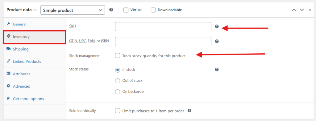  Inventory tracking