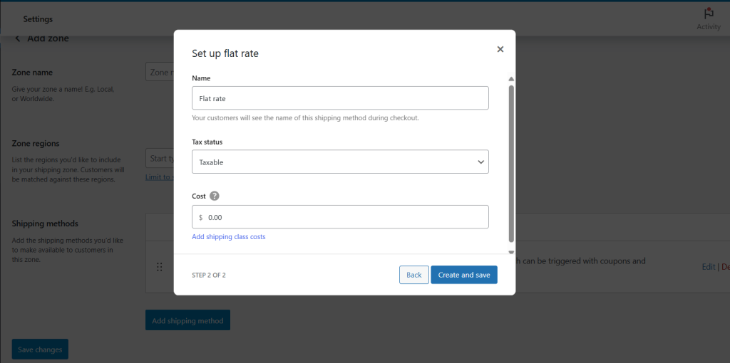 Configure your tax status