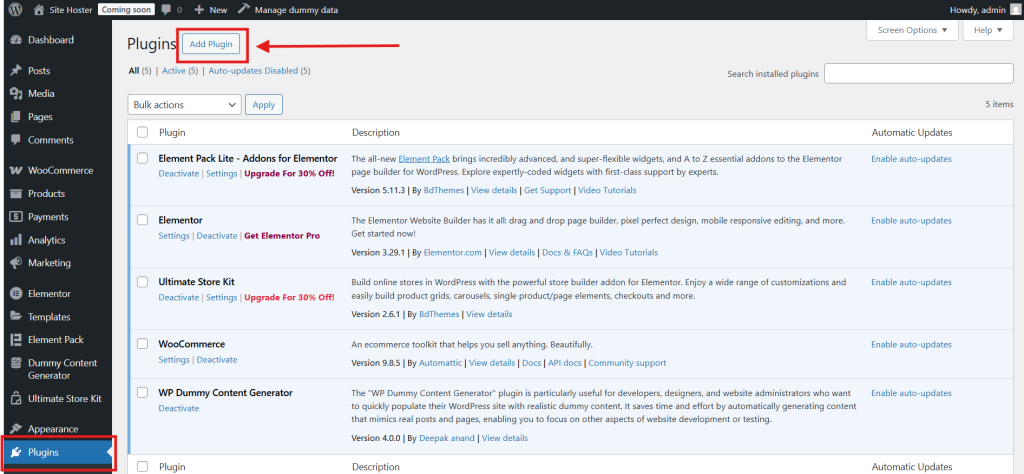 Add new Plugin - How to Build a WooCommerce Store