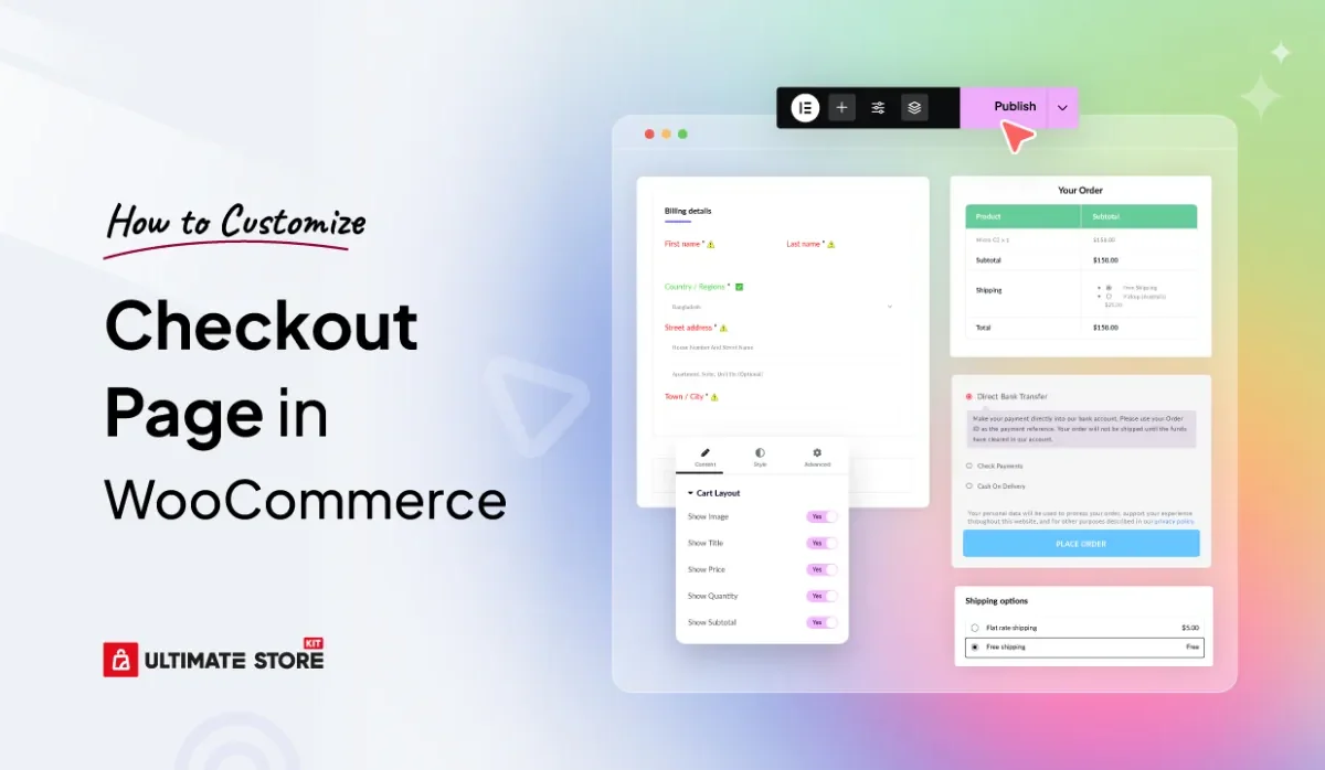 customize checkout page in woocommerce