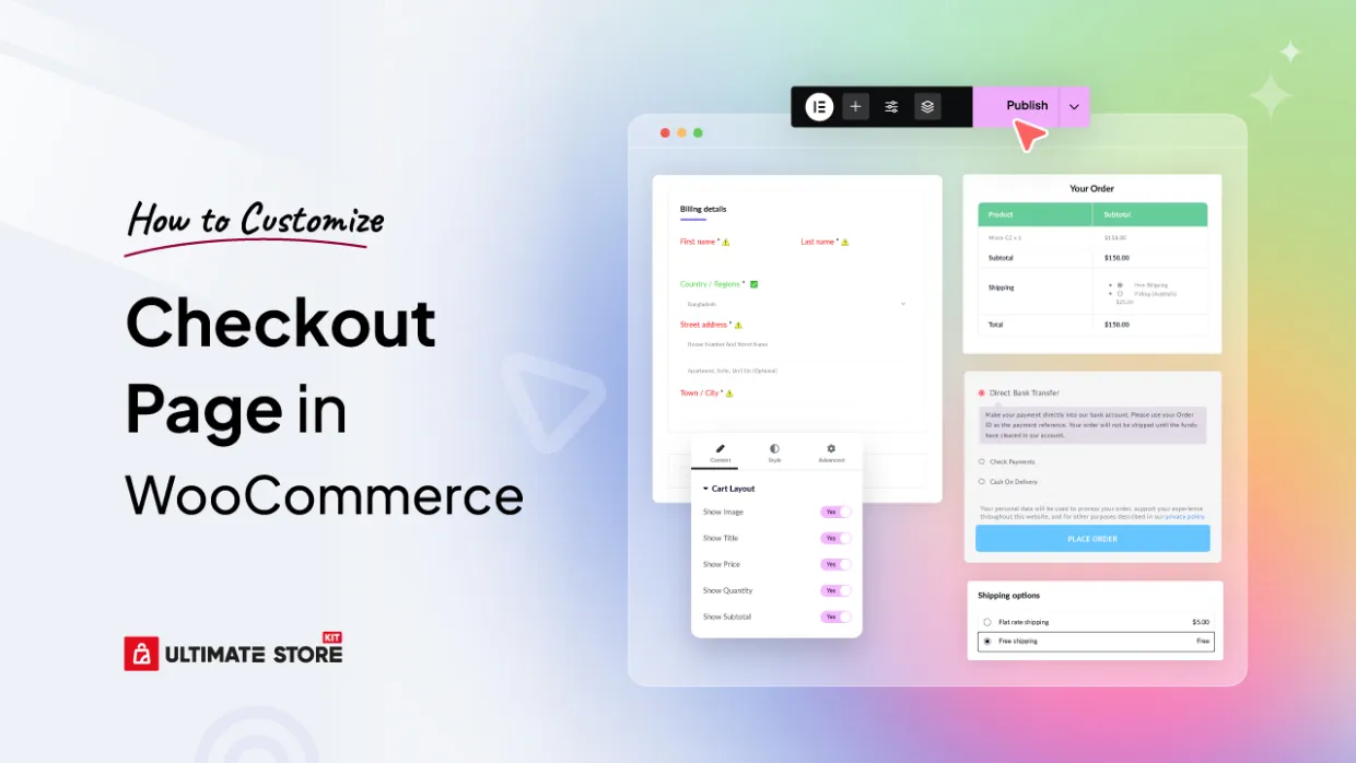 customize checkout page in woocommerce