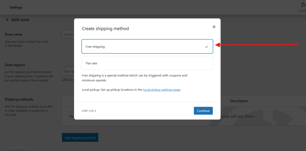 shipping methods