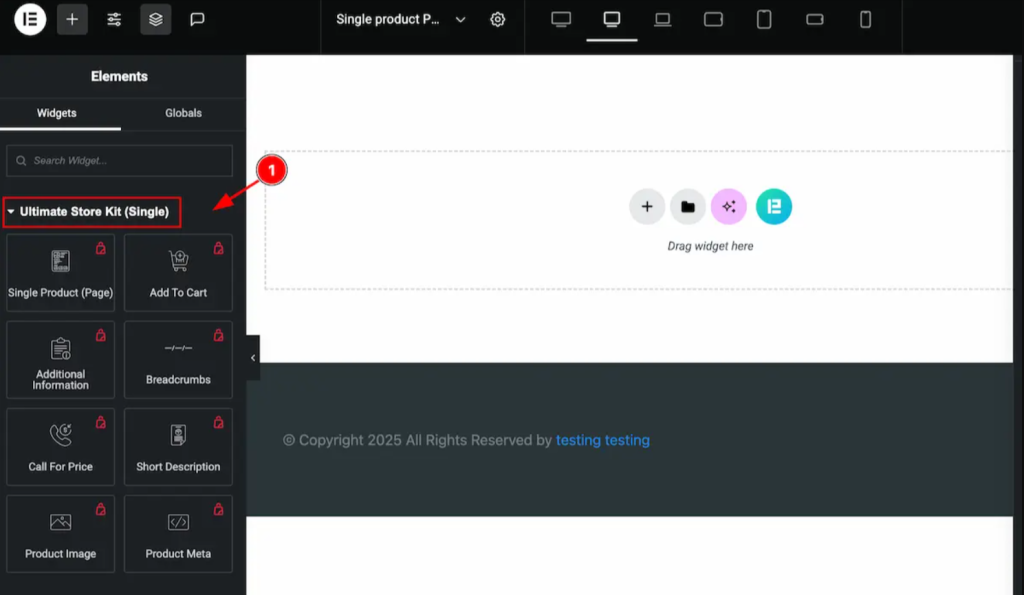 Customize the Product Page in Elementor