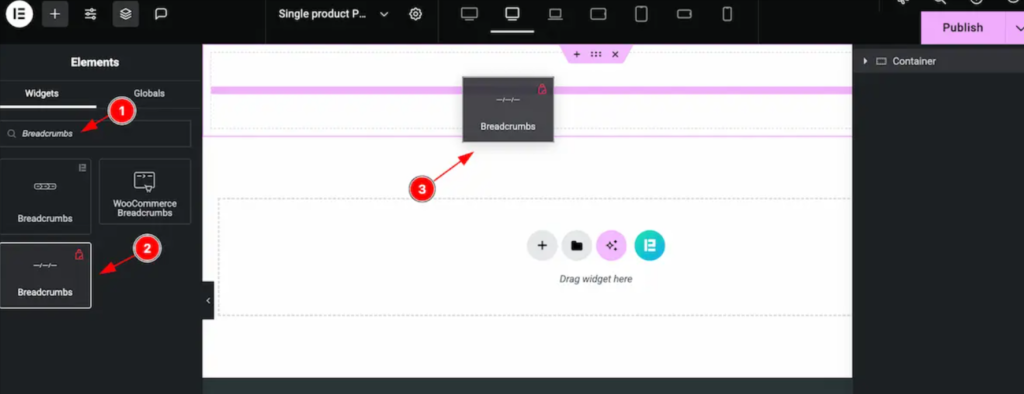 Navigation bar for WooCommerce Product Page Design