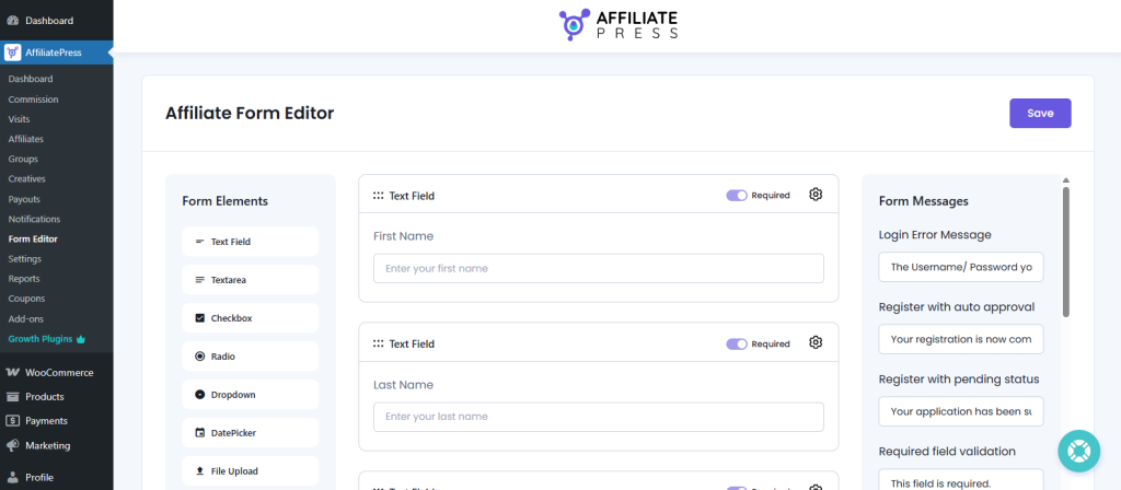 Create the Affiliate Signup Page