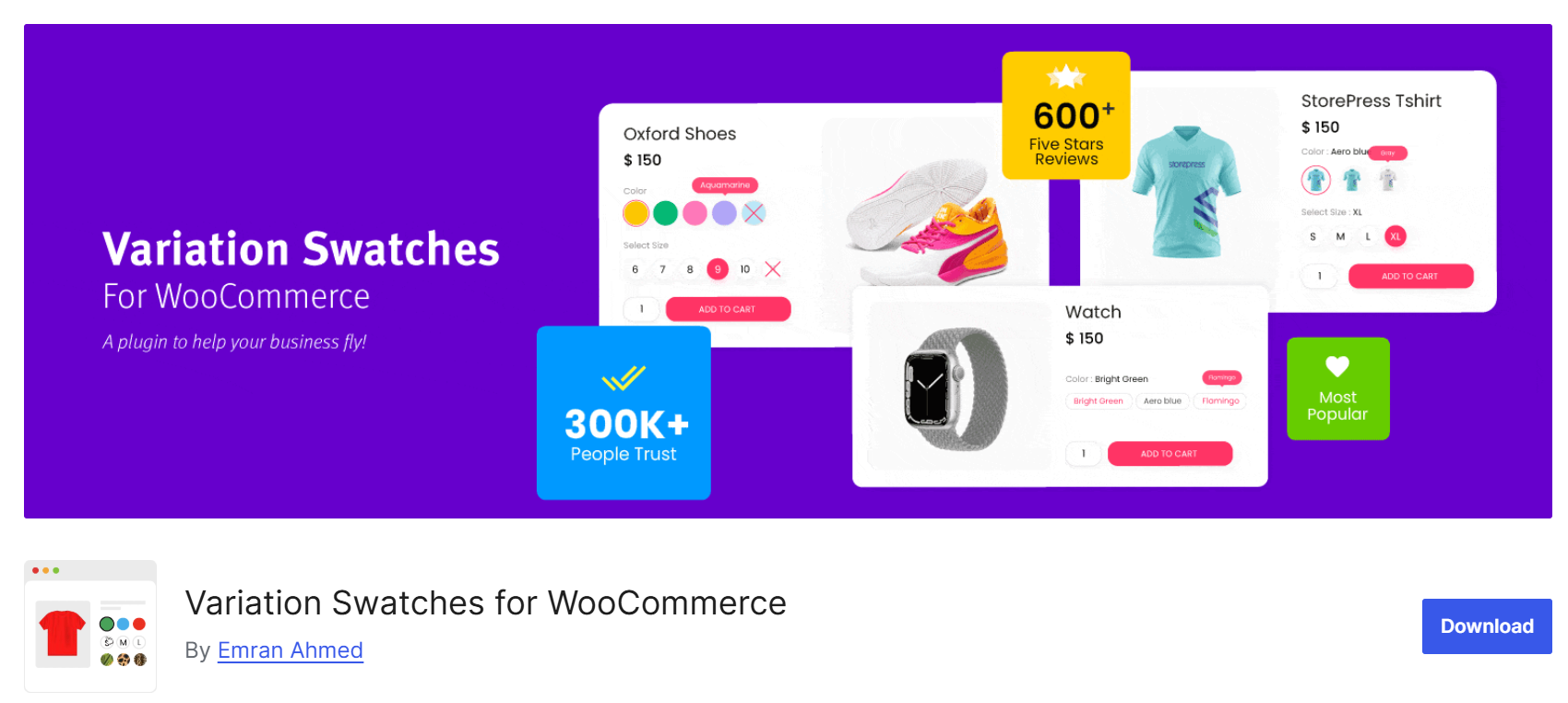 Variation Swatches for WooCommerce - Best WooCommerce Customizer Plugin