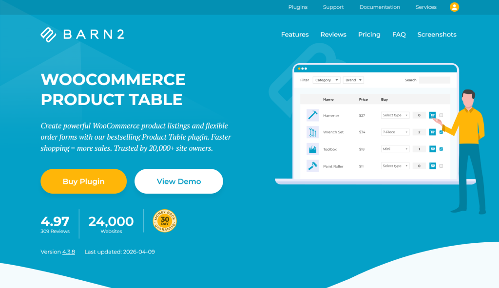 WooCOmmerce Product Table - Best WooCommerce Customizer Plugin