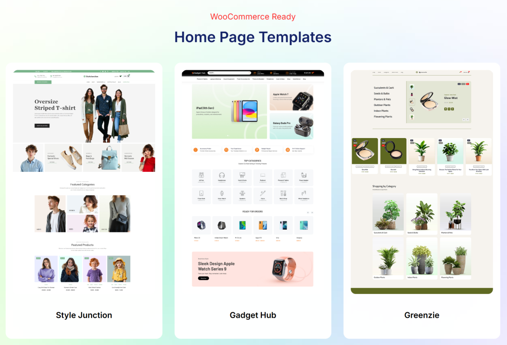 WooCommerce Ready Homepage Templates by Ultimate Store Kit