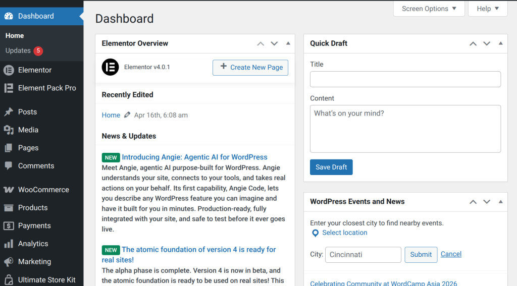 Log in to your WordPress admin panel - WordPress media library