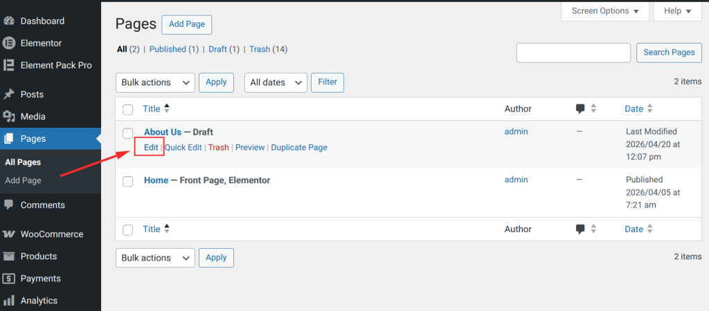 Open a post or page in the block editor.