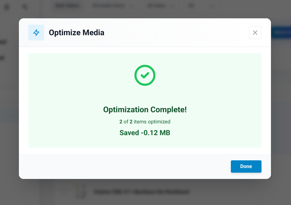 Then, click “Start Optimization” to complete optimization