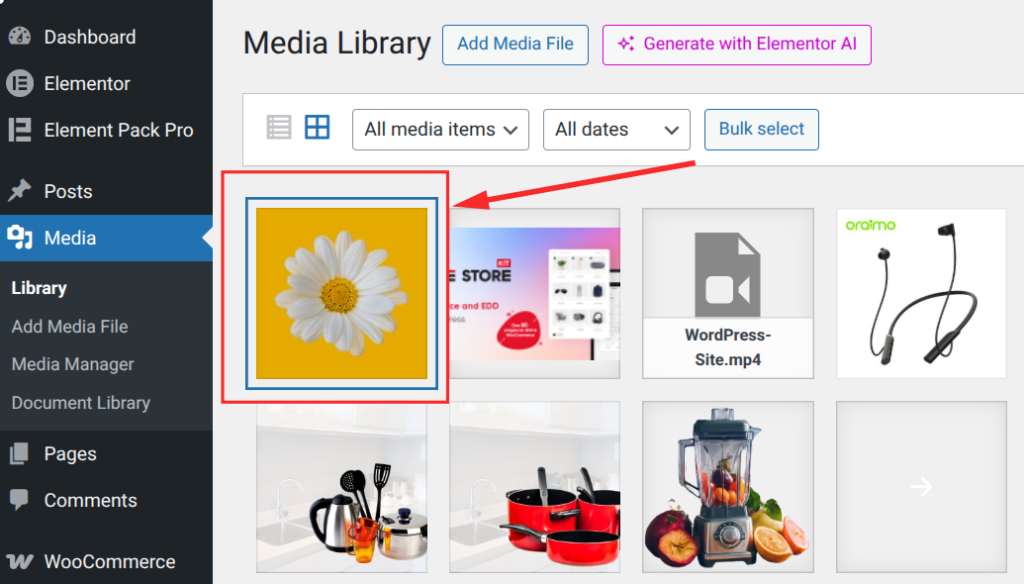 Then, click on any image.