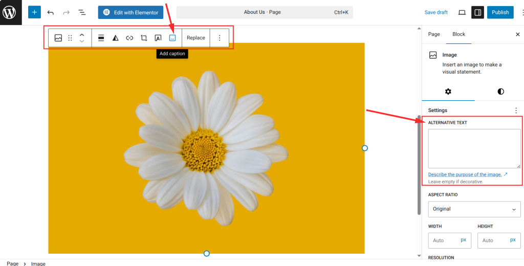 Type your alt text. Changes are saved with the post.