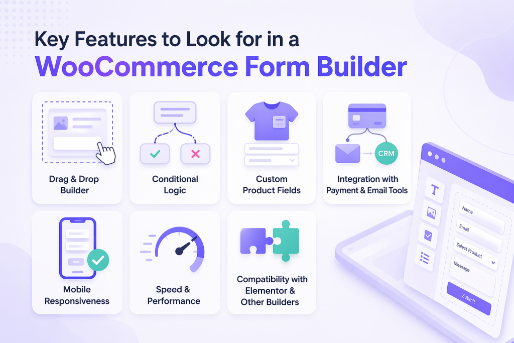key features to look for in Woocommerce Form Builder
