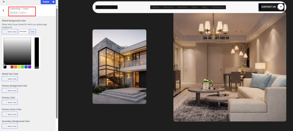 Using Theme Support and the Customizer