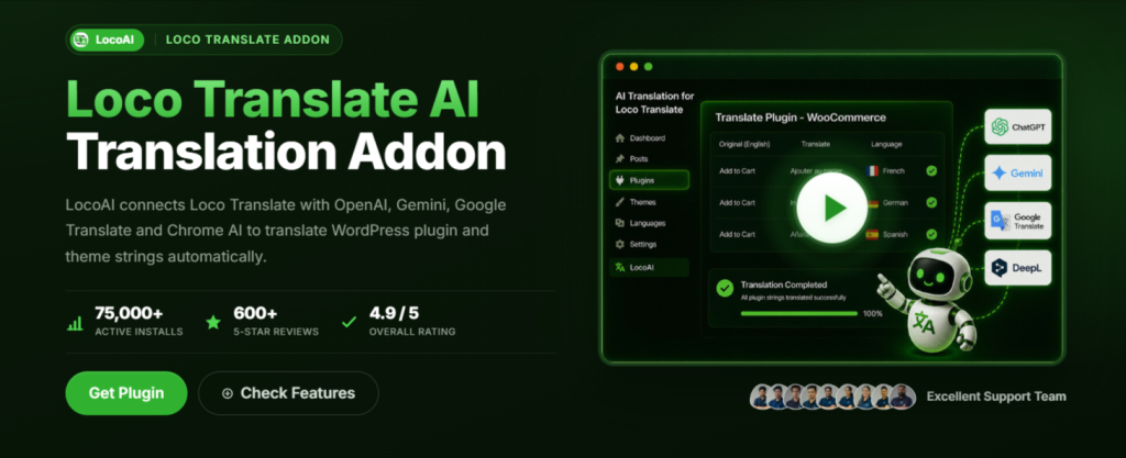 LocoAI - AI Translation for Loco Translate